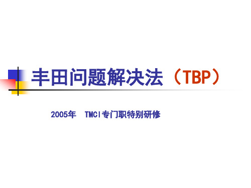 丰田的问题解决中文版剖析
