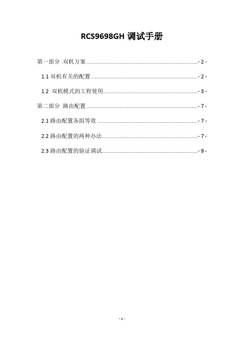 RCS9698GH调试手册