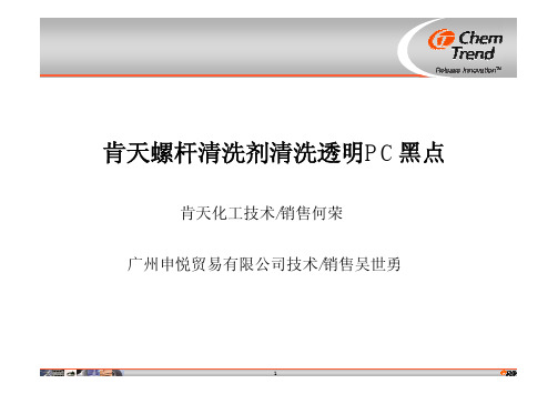 注塑PC黑点清洗的案例