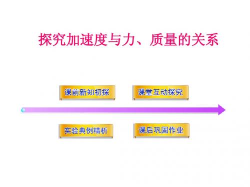 探究加速度与力、质量的关系