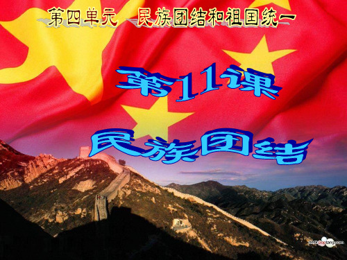 人教版历史八下第11课《民族团结》ppt课件