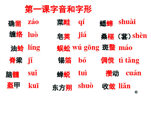 人教版七下语文字音字形基础考点
