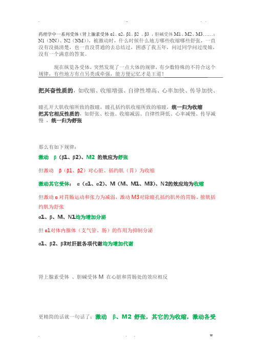 药理学中的受体
