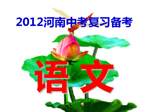 2012河南省中考语文复习备考经验交流会材料