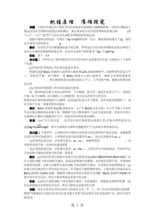 中考化学复习热点题型：质量守恒定律探究