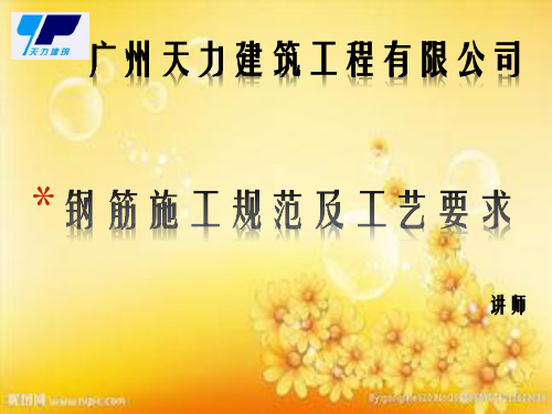 钢筋施工规范及工艺要求ppt