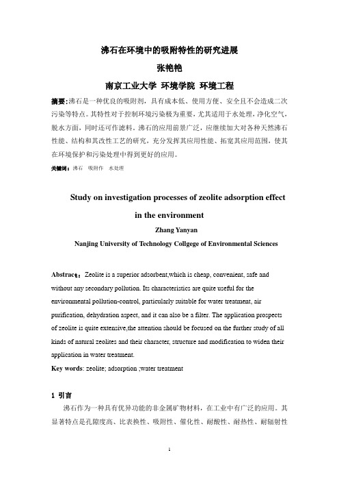 沸石研究进展