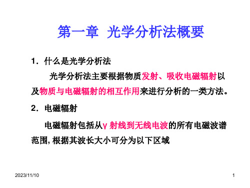光学分析法概要