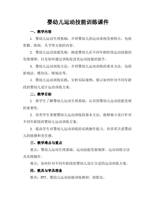 婴幼儿运动技能训练课件