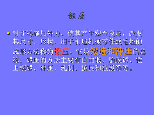 锻压加工学习培训课件