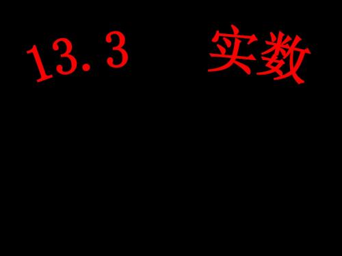 数学：13.3《实数课件》1(人教新课标八年级上)