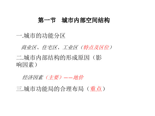 必修二地理 第二章复习+练习题