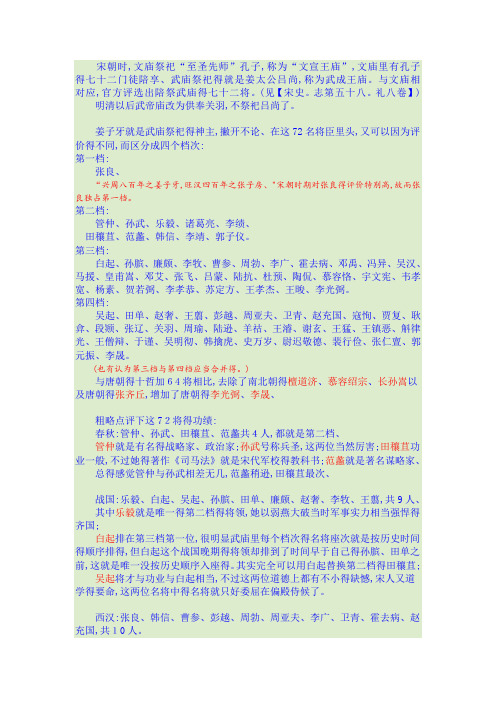 中国古代72名将