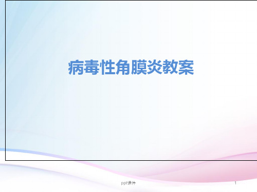 病毒性角膜炎  ppt课件