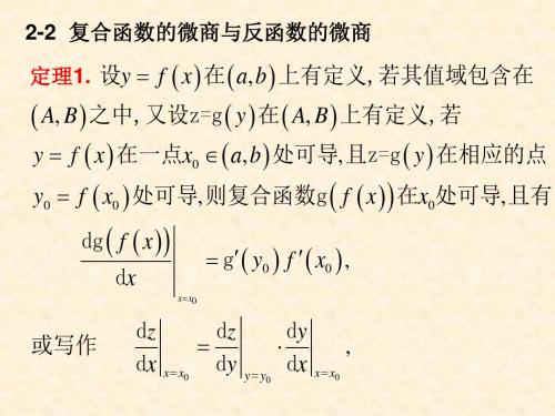 2-2复合函数的微商与反函数的微商