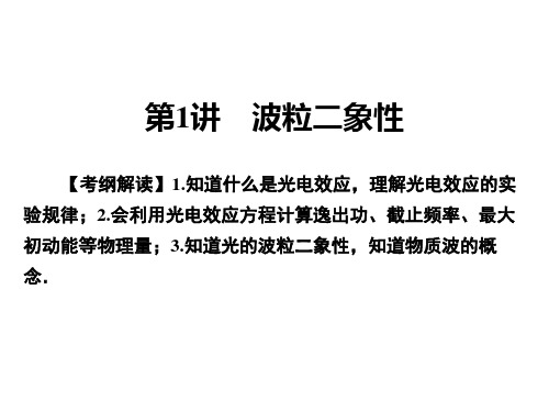2018届高考物理一轮总复习课件 专题12 原子与原子核 第1讲 波粒二象性
