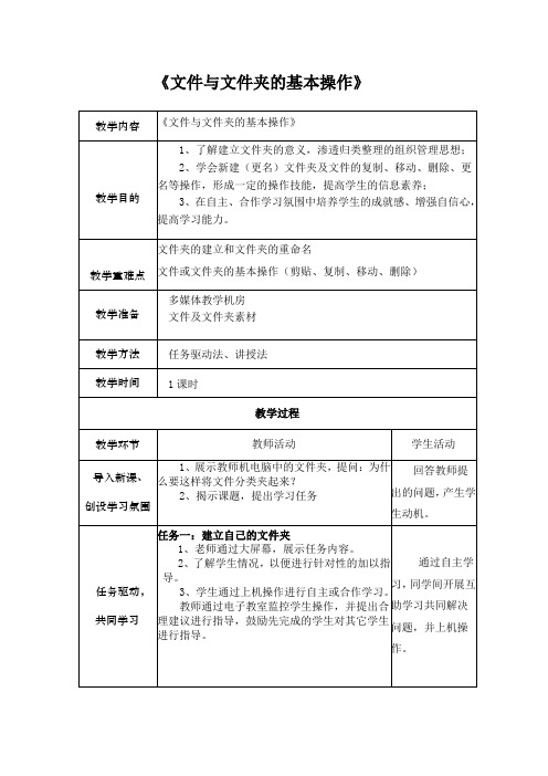 文件与文件夹的基本操作教案