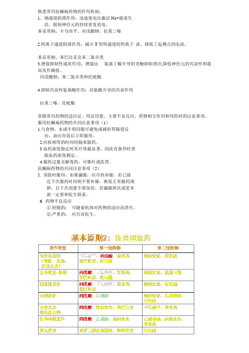 熟悉常用抗癫痫药物的作用机制