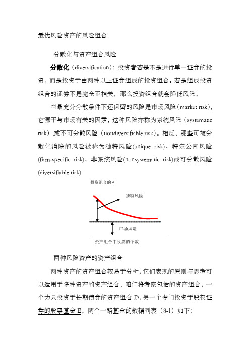 最优风险资产的风险组合