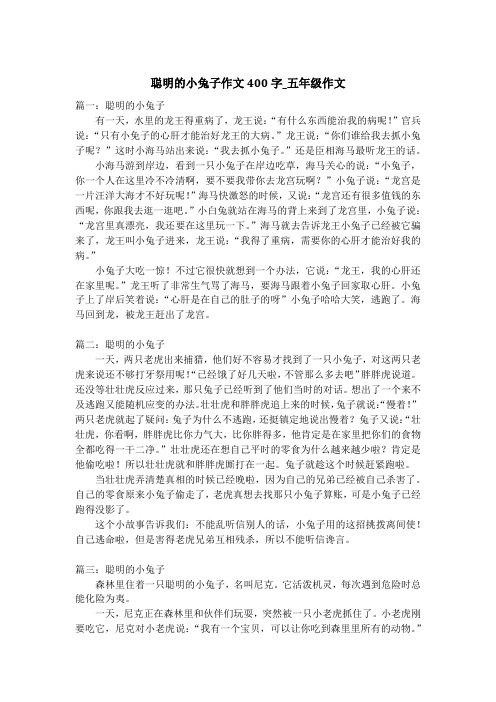 聪明的小兔子作文400字_五年级作文