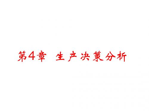 管经4生产决策分析