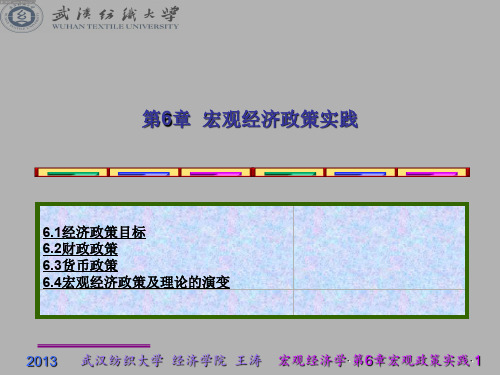 西方经济学宏观高鸿业第6章宏观经济政策实践共32页