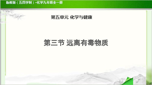 《第三节 远离有毒物质》示范公开课教学课件【鲁教版化学九年级】