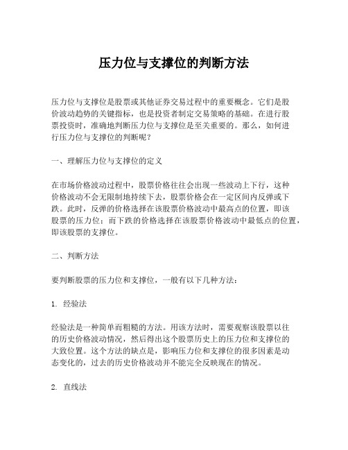 压力位与支撑位的判断方法