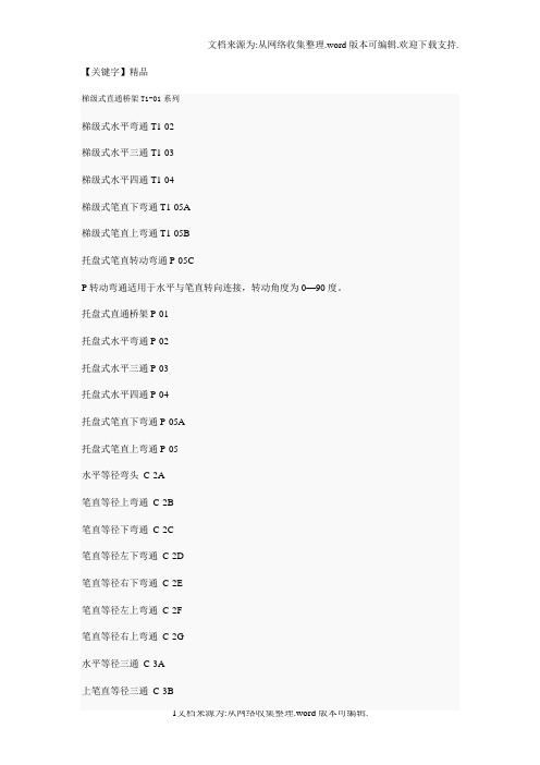 【精品】桥架规格及重量参考