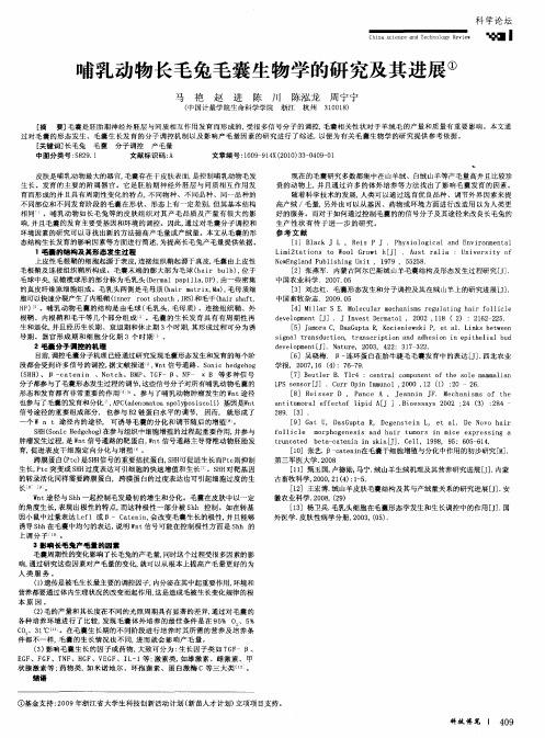 哺乳动物长毛兔毛囊生物学的研究及其进展