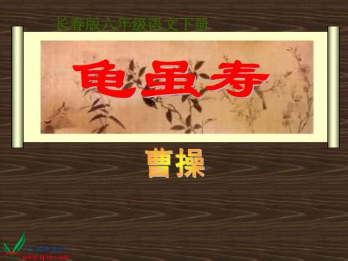 长春版六年级下册《龟虽寿》