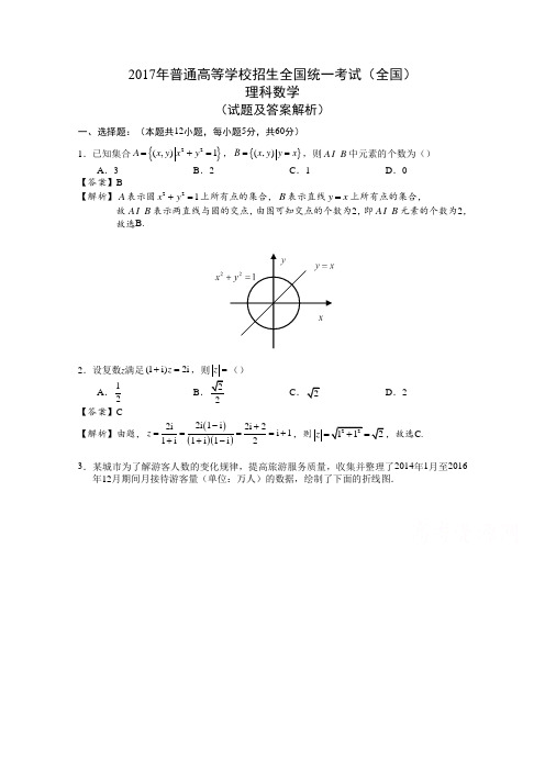 2017年高考真题——理科数学(全国Ⅲ卷) Word版含解析