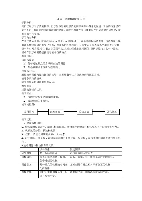 波的图象和应用教学设计