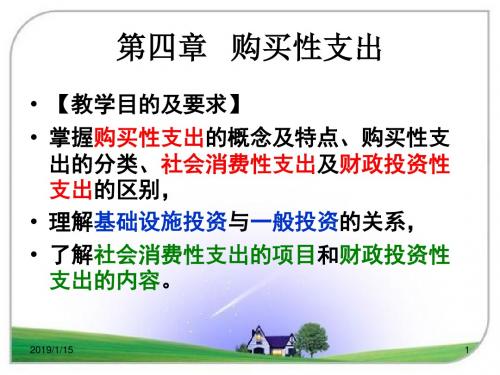 马冰财政学第4章购买性支出讲述