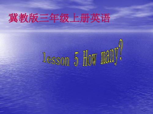 冀教版三起三年级英语上册：Lesson 7 How Many课件(13ppt)