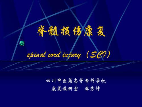 脊髓损伤康复spinalcordinjury(SCI)