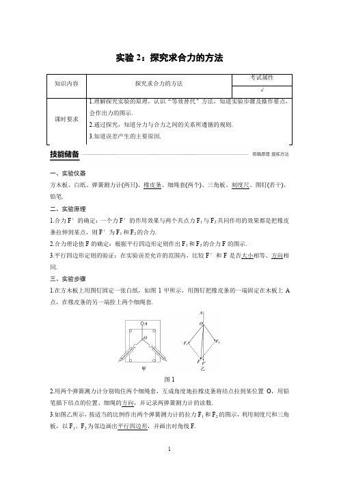 力学实验2：探究求合力的方法