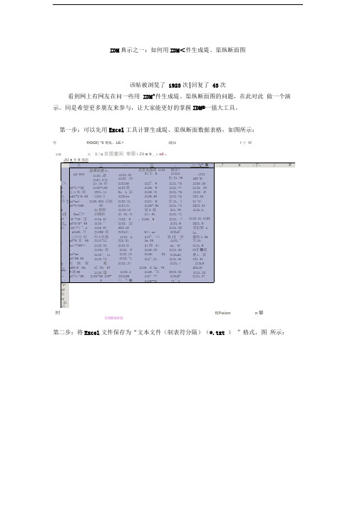 ZDM演示之一：如何用ZDM软件生成堤、渠纵断面图