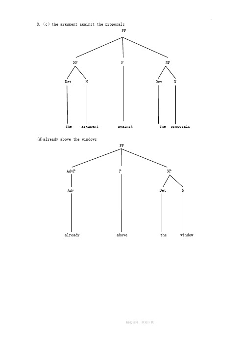 语言学课后习题树形图