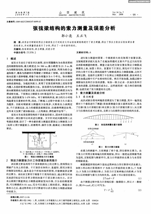 张弦梁结构的索力测量及误差分析