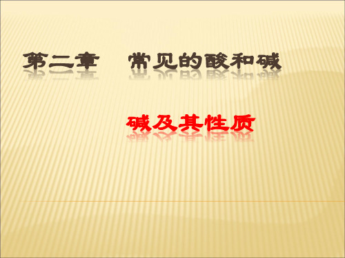 鲁教版九年级化学下册2《碱及其性质》课件
