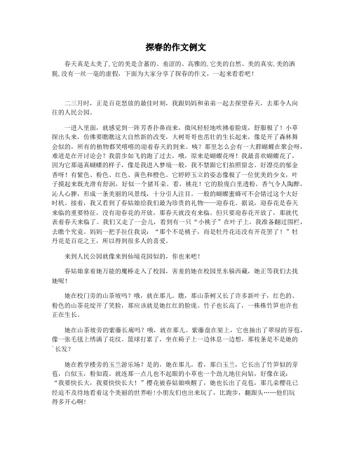 探春的作文例文