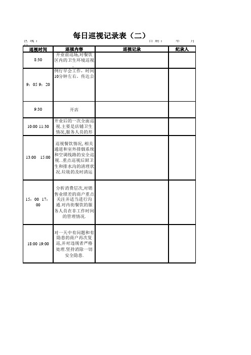 巡视记录表