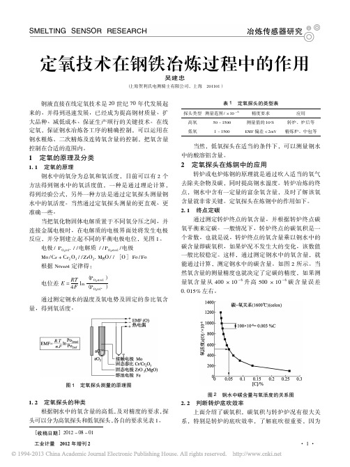 定氧技术在钢铁冶炼过程中的作用_吴建忠 (1)