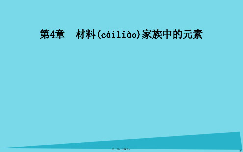 高中化学第4章第1节硅无机非金属材料课件鲁科版必修1