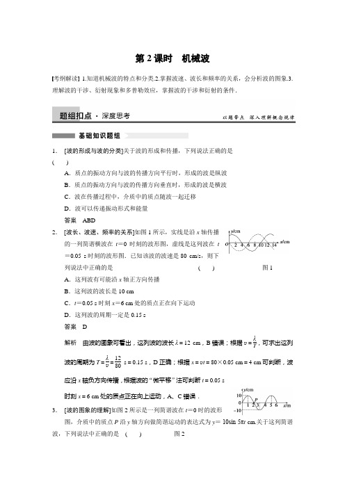 2014《步步高》物理大一轮复习讲义 第12章  第2课时 机械波
