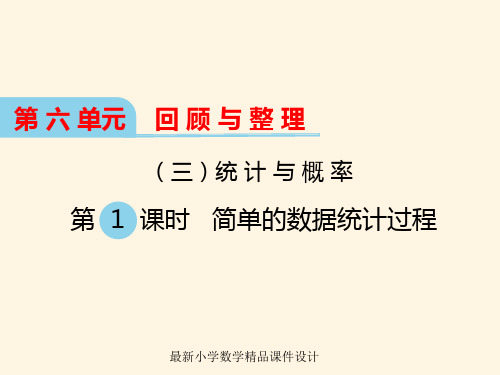 最新冀教版小学六年级下册数学精品课件第六单元  回顾与整理-(三)统计与概率-第1课时 简单的数据统计过程