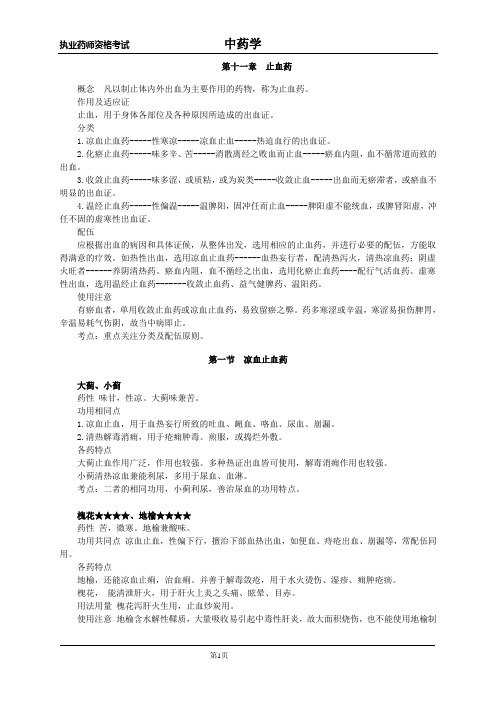 执业药师资格考试 中药学15