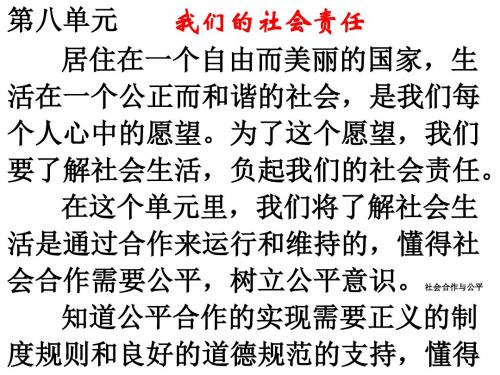 8.1 社会合作与公平