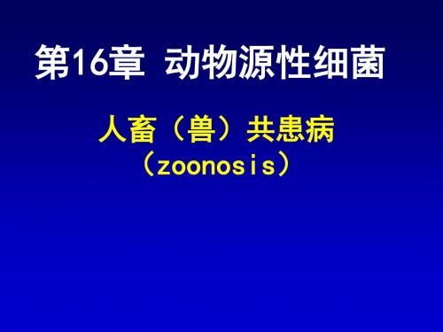 第16章 动物源性细菌 PPT课件 